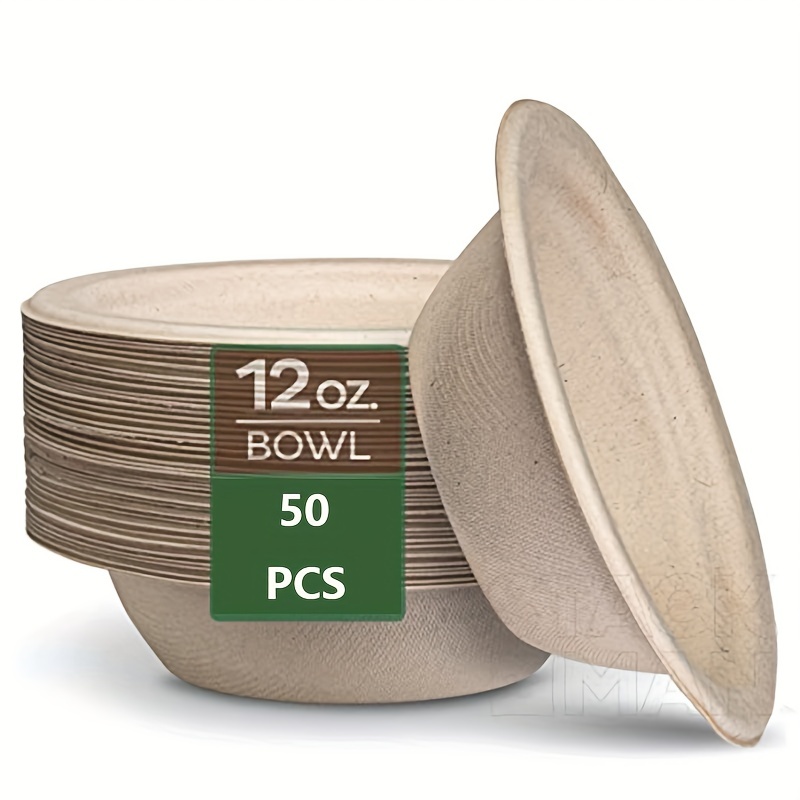  SUT 150PCS Compostable Paper Plates Heavy Duty 10 INCH,  Disposable biodegradable plates Made of Premium Natural Eco-Friendly  Bagasse, Paper Dinner Plates for Parties : Health & Household