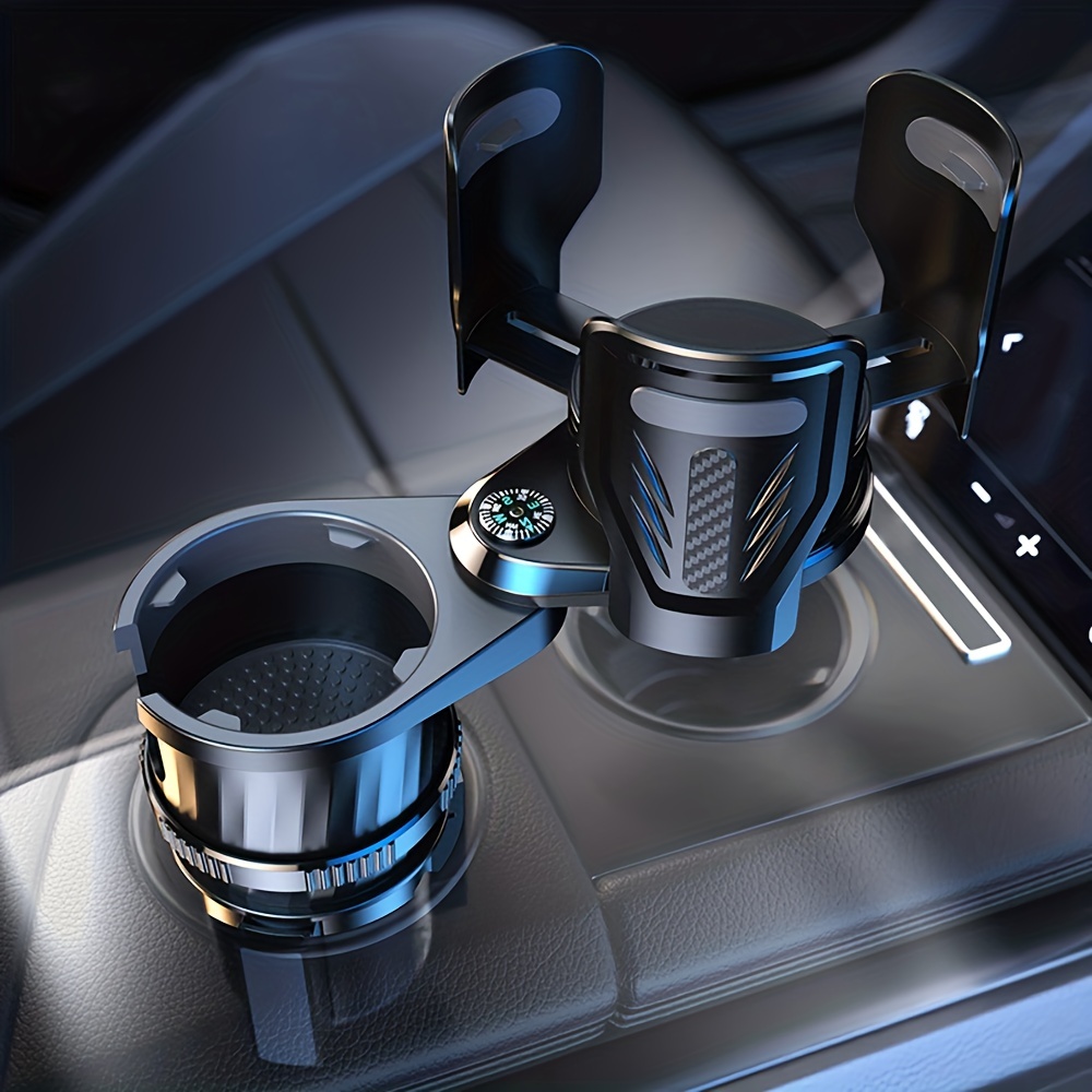 1pc Multi-functional Black Car Cup & Drink Holder + Phone Bracket