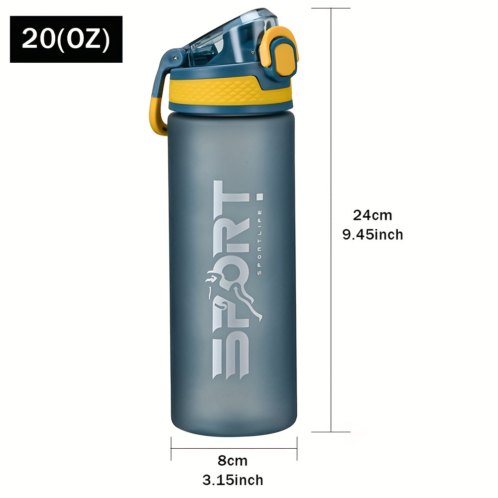 Opard - Botellas deportivas para agua, de 20 onzas, sin bisfenol A (BPA), a  prueba de fugas, de plástico tritán con tapa abatible