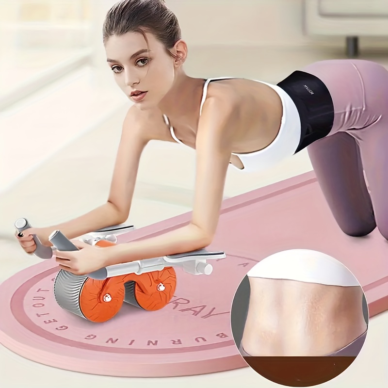Healthex Ab Roller Automatic Rebound Abdominal Exercise Fitness Equipment  Roller Elbow Support with timer- Non Slip Double Wheels With Mobile Holder  Ab Roller Abs Workout For Home Gym Use (Orange) : 