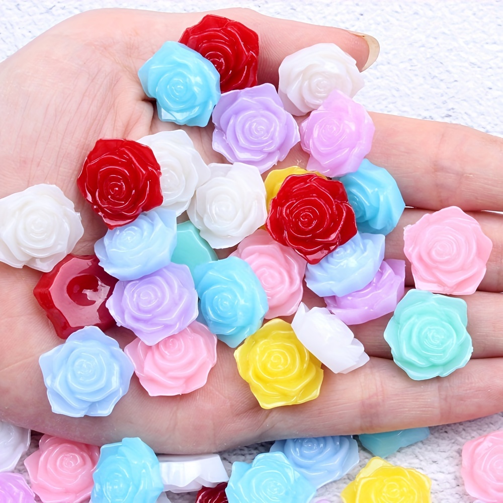 10PCS Camellia Chanel Nail Charms Multi-colour