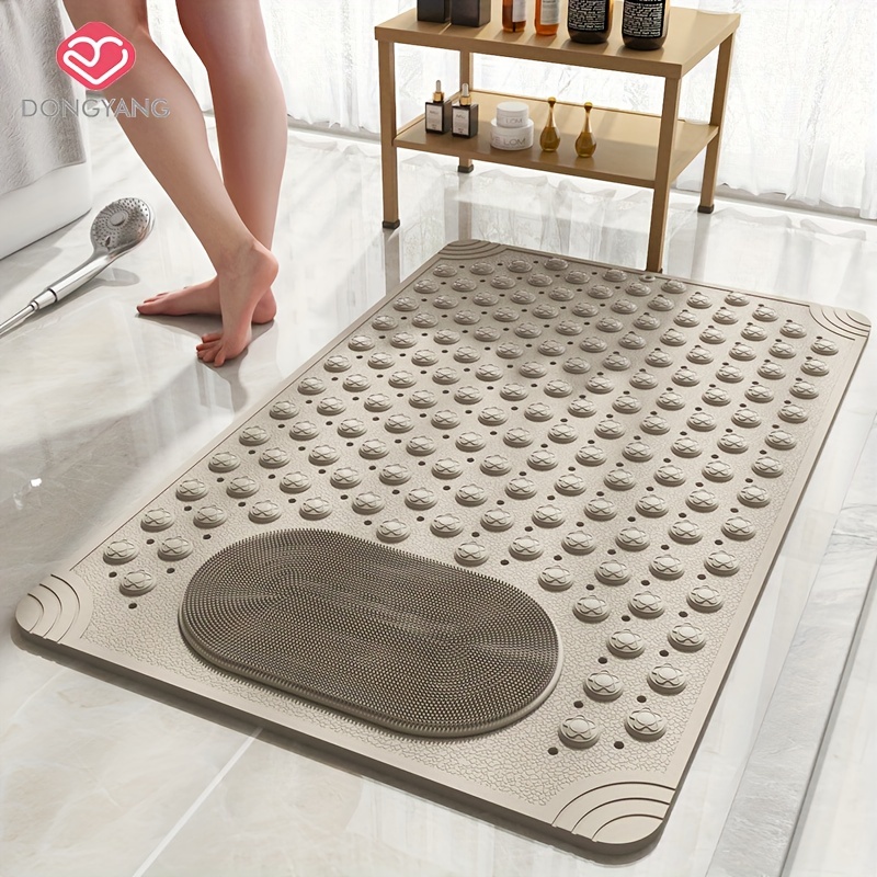 1pc Bathtub And Shower Mat, Anti-slip Bathroom Mat With Suction