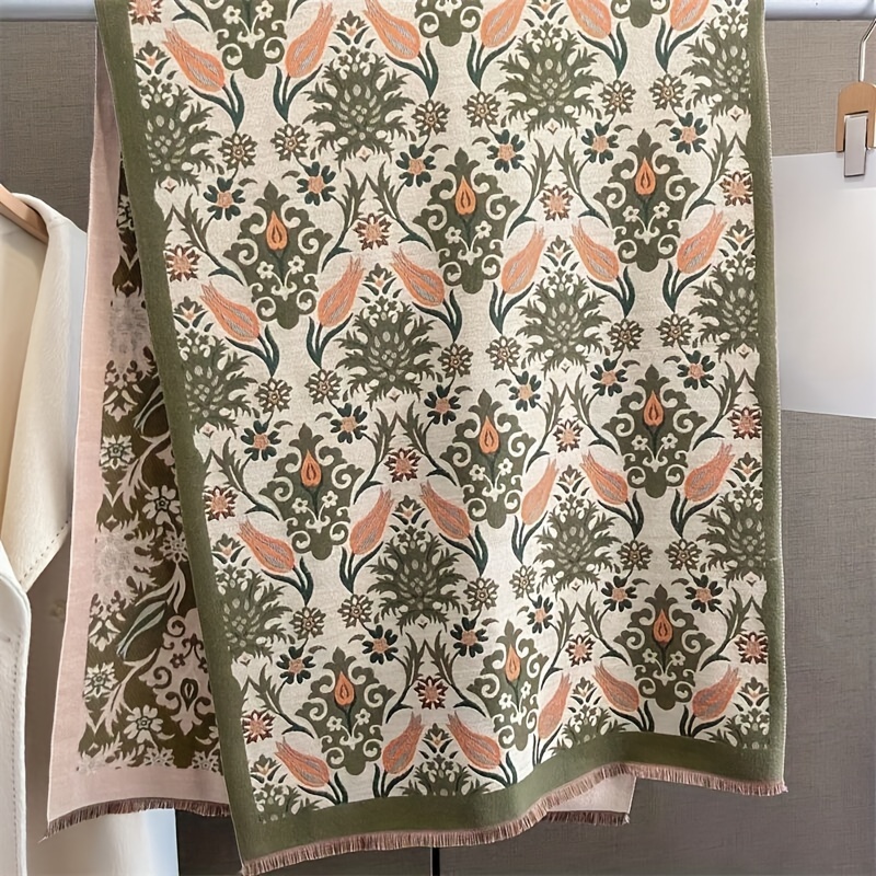 Fornore Scialle Paisley Vintage Jacquard da donna - Morbido e setoso