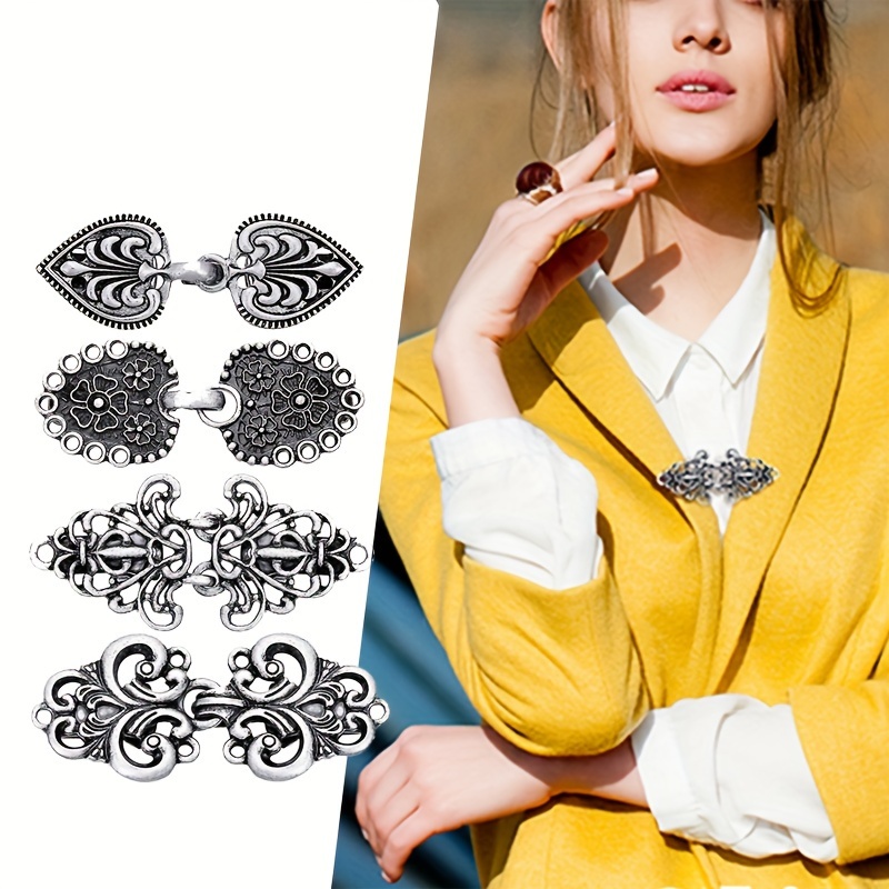 Hollow Vintage Style Cardigan Clip Shawl Clip Set Dress - Temu