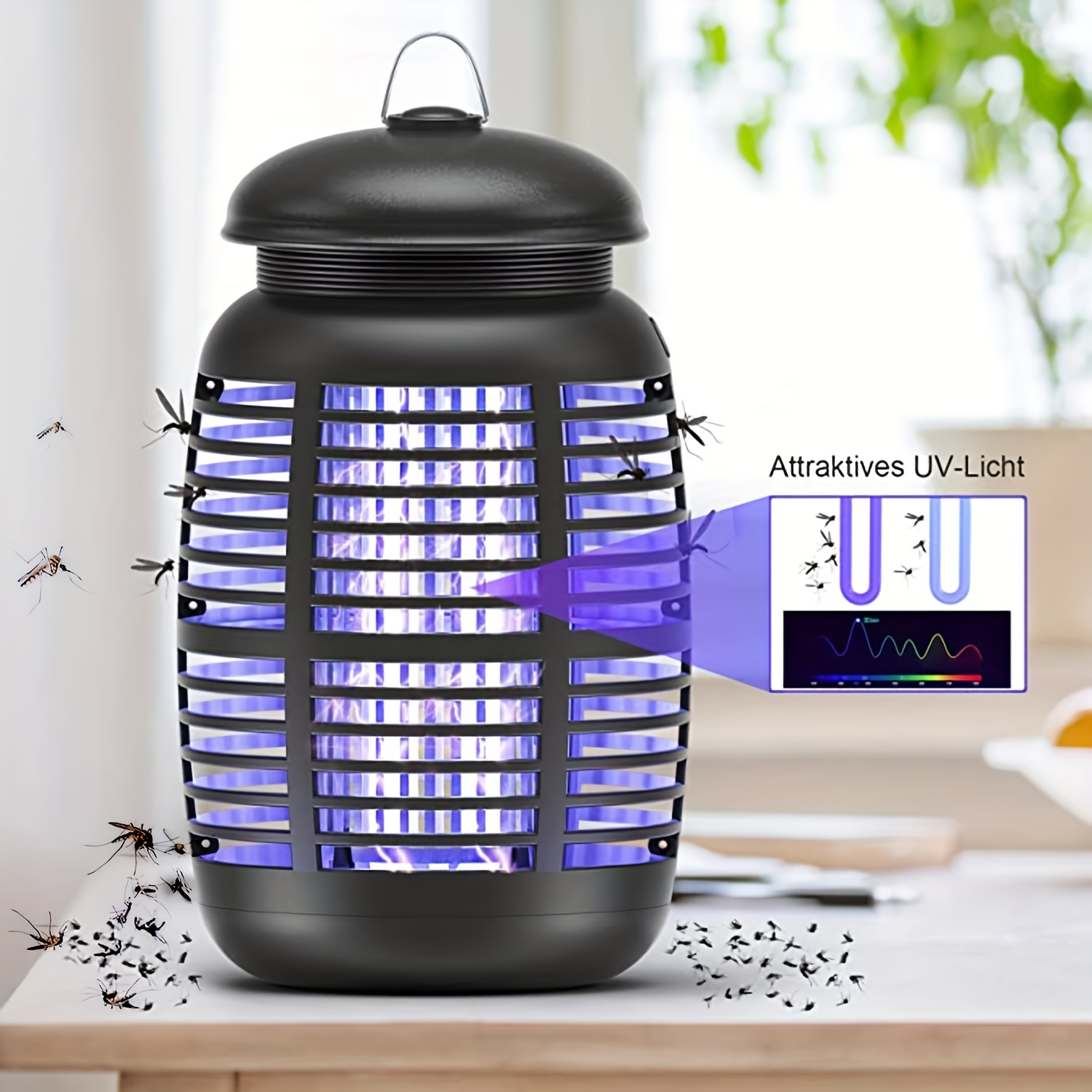 Outdoor Solar Powered Insect Mosquito Killer Lamp with Stand