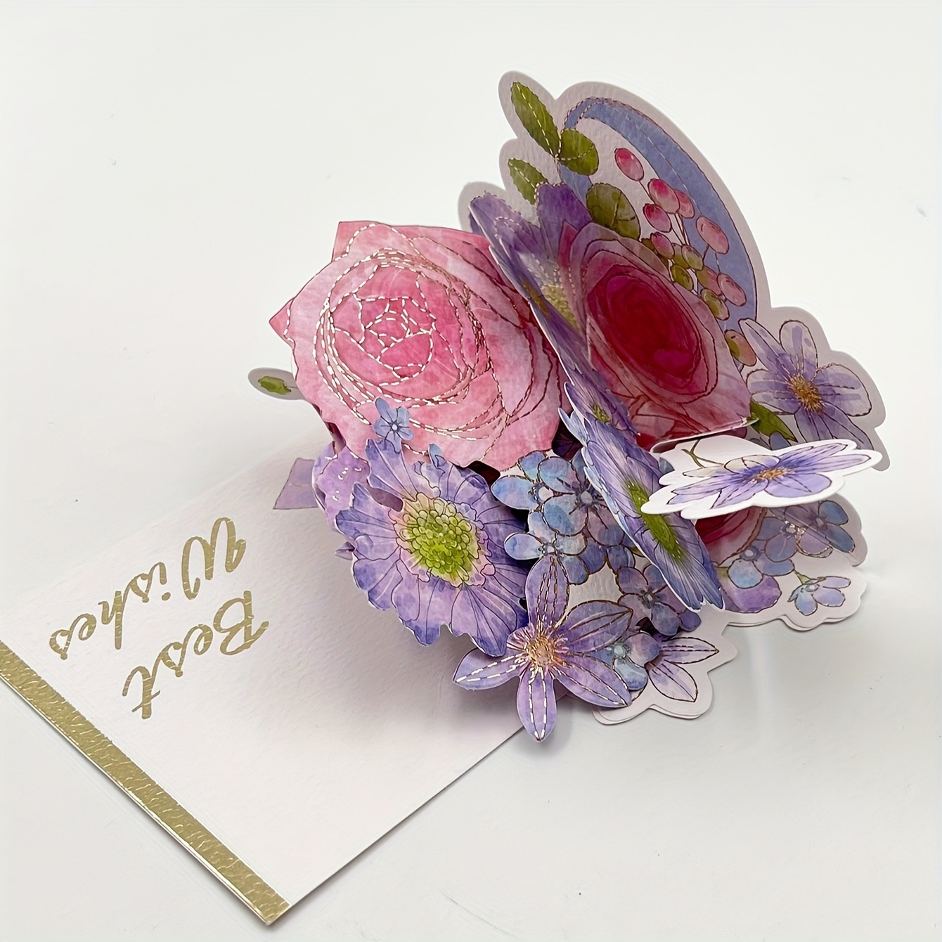 Quilling 3D Purple Flowers Paper Art to Surprise Your Loved One