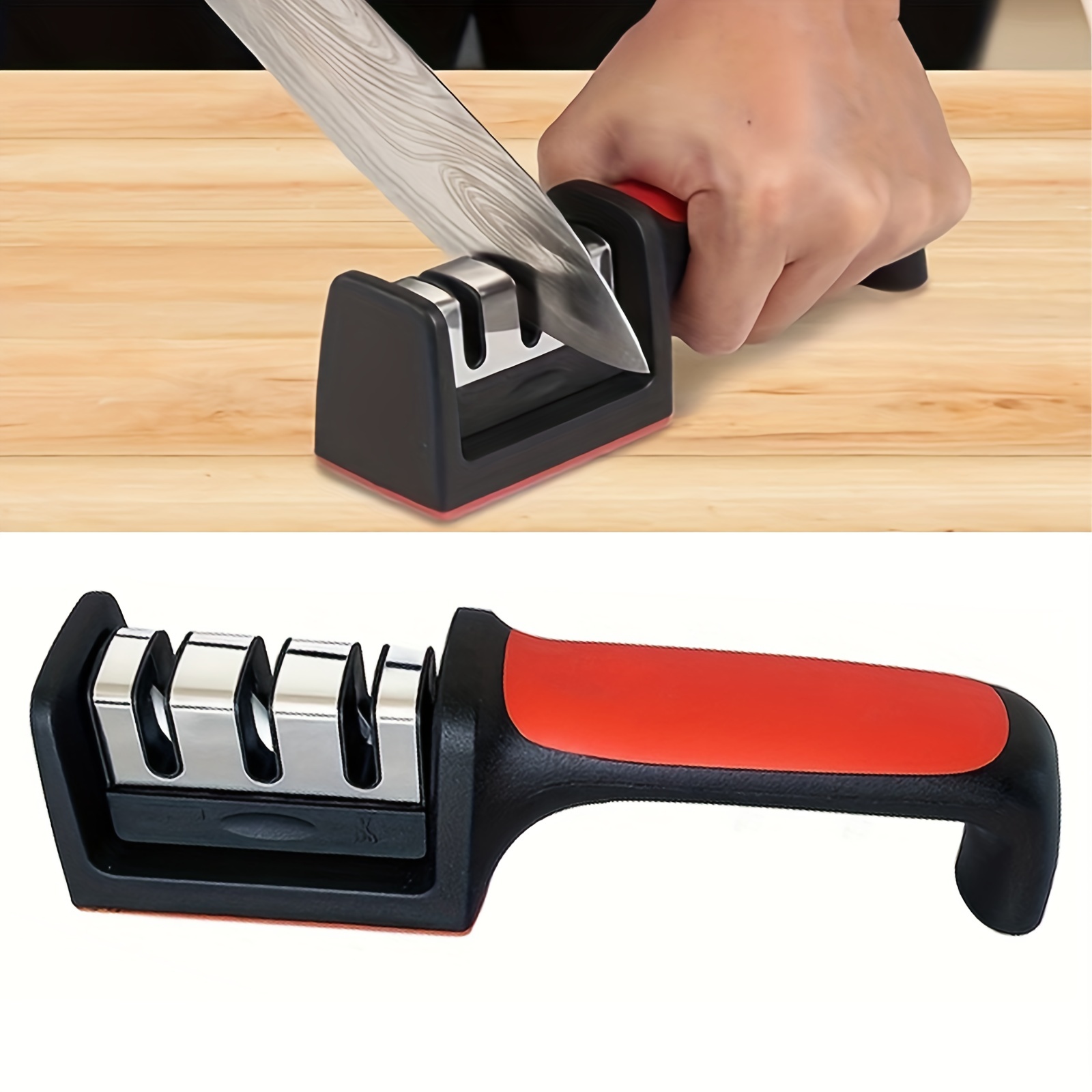Manual Knife Sharpeners 1 Kitchen Blade And Scissors Sharpening Tool  Powerful Professional Chef's Kitchen Knife Accessories - Temu