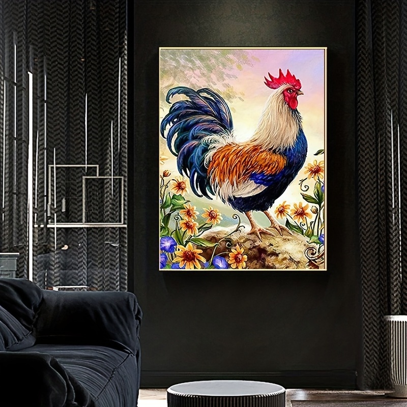 5D DIY Diamond Painting For Beginners Frameless Chicken Diamond Painting  For Living Room Bedroom Decoration 11.81*15.75inch