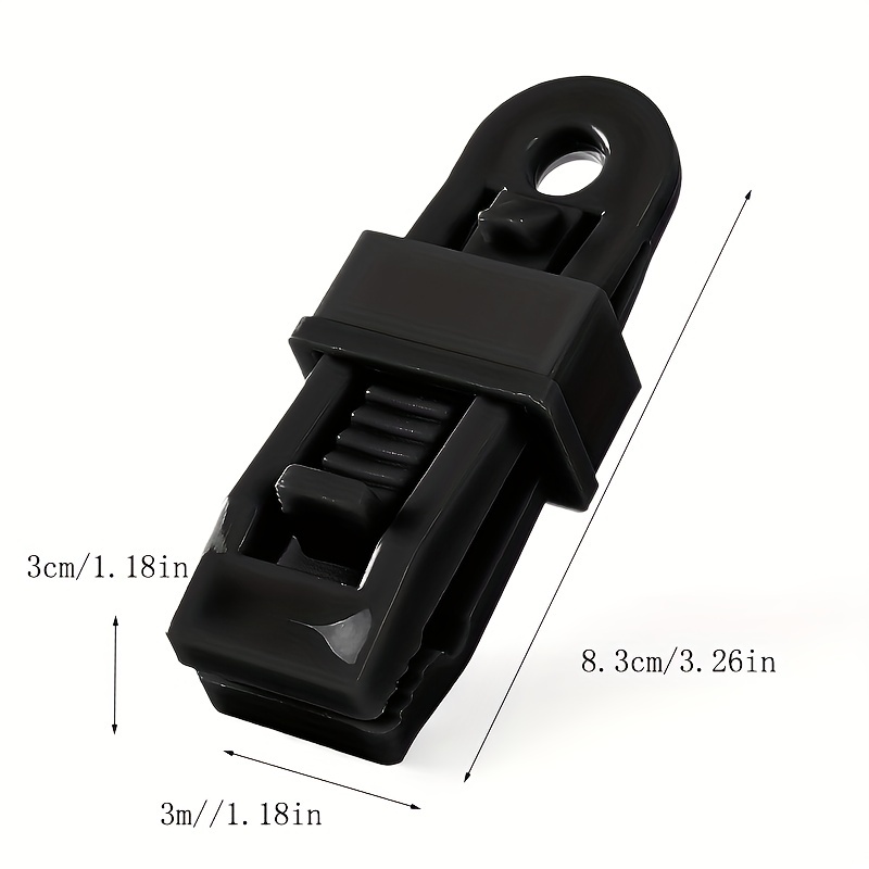 Tent pole outlet clips