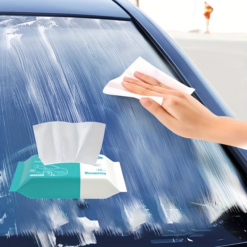 Lingettes humides pour vitres de voiture - Paquet de 40 - Lingettes  nettoyantes pour