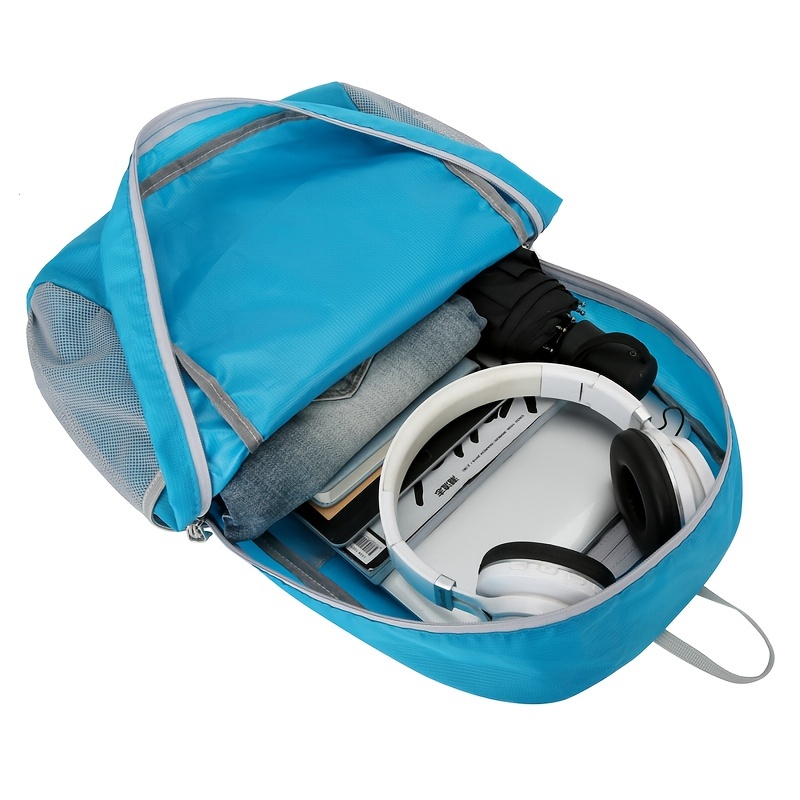 Sac de sport léger avec cordon de serrage (1 pièce) sac à dos en nylon  imperméable pour salle de sport, sport, yoga et shopping petit bleu ciel