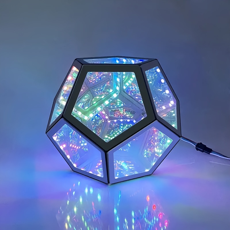 Infinity Dodecahedron Gaming Light Cool Rgbw Led Desk Table - Temu