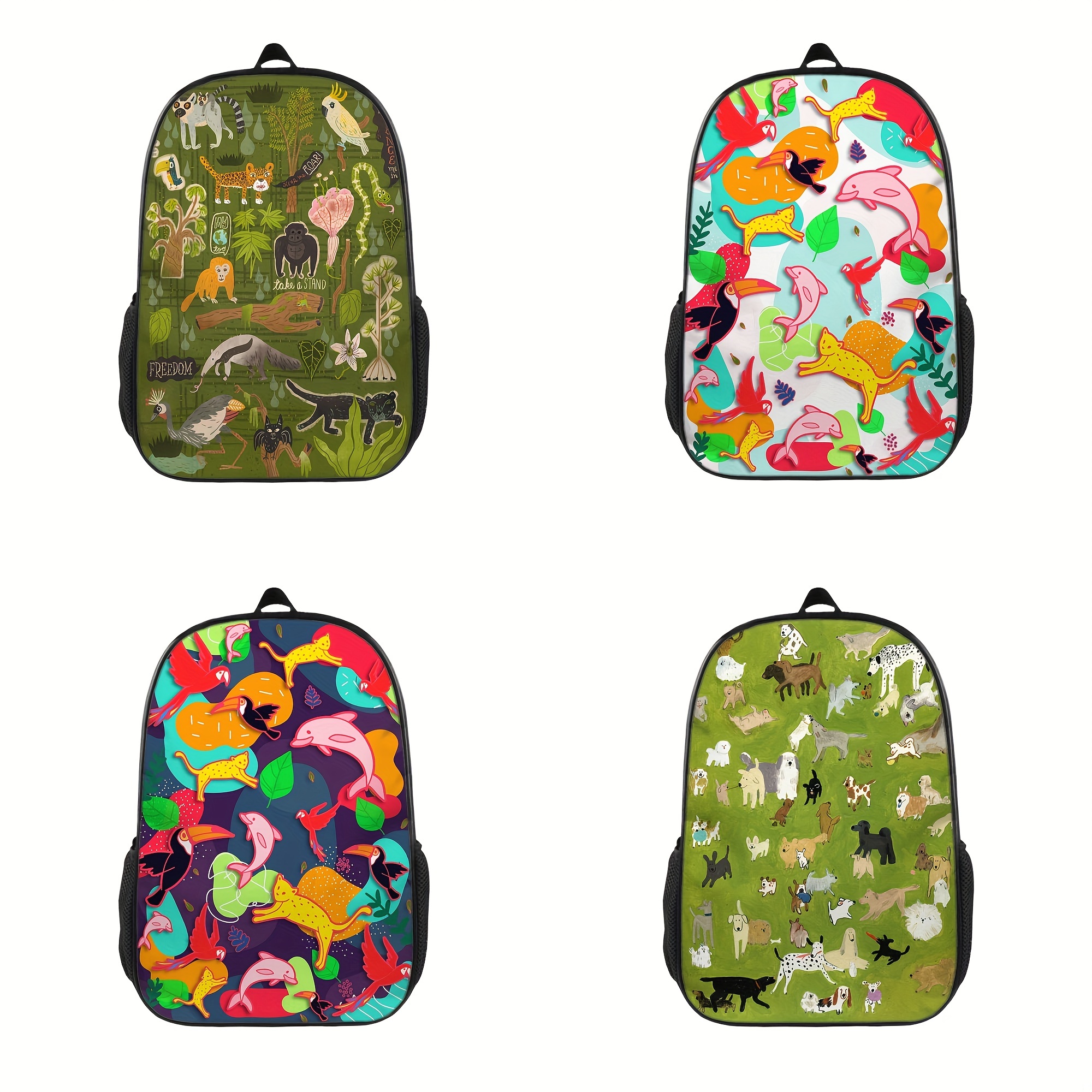 Tropical top print backpack