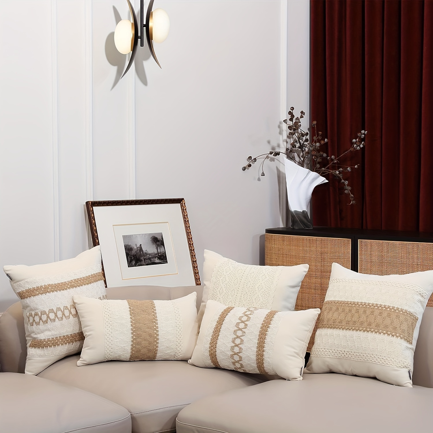 Brown Organic Pillow for Living Room - Nature