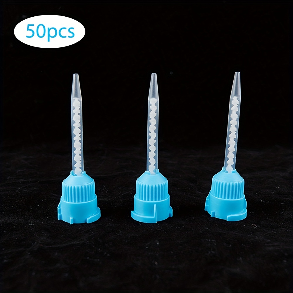 50pcs Dentistry Silicone Rubber Conveying Mixing Head