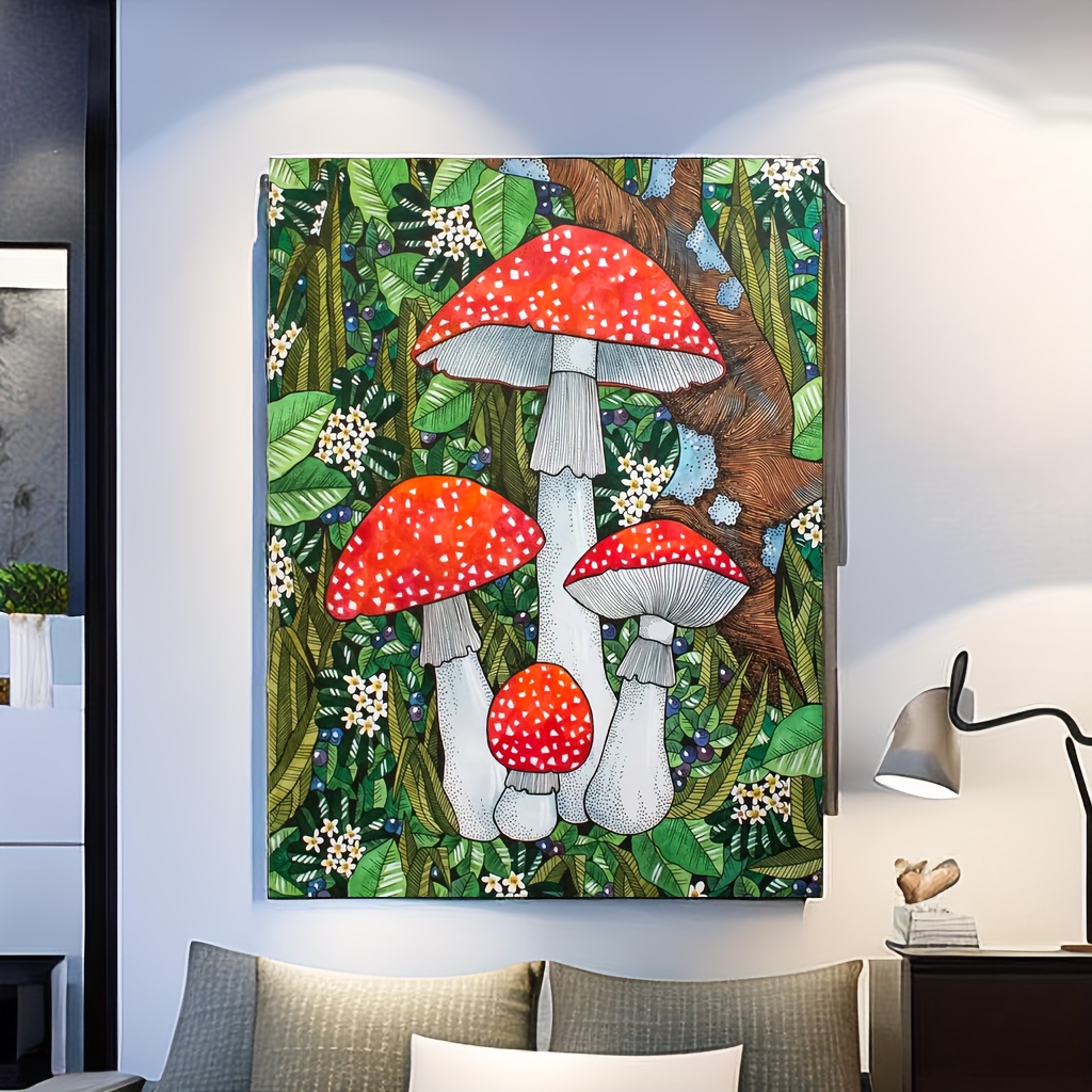 5d Diamond Painting Kits For Adults Diy Mushroom Diamond Art - Temu