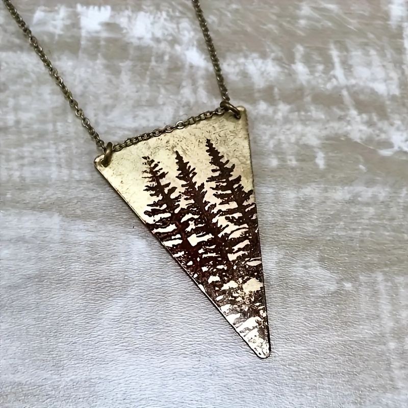 Upside Down Triangle Necklace Pendant Chain Geometric 