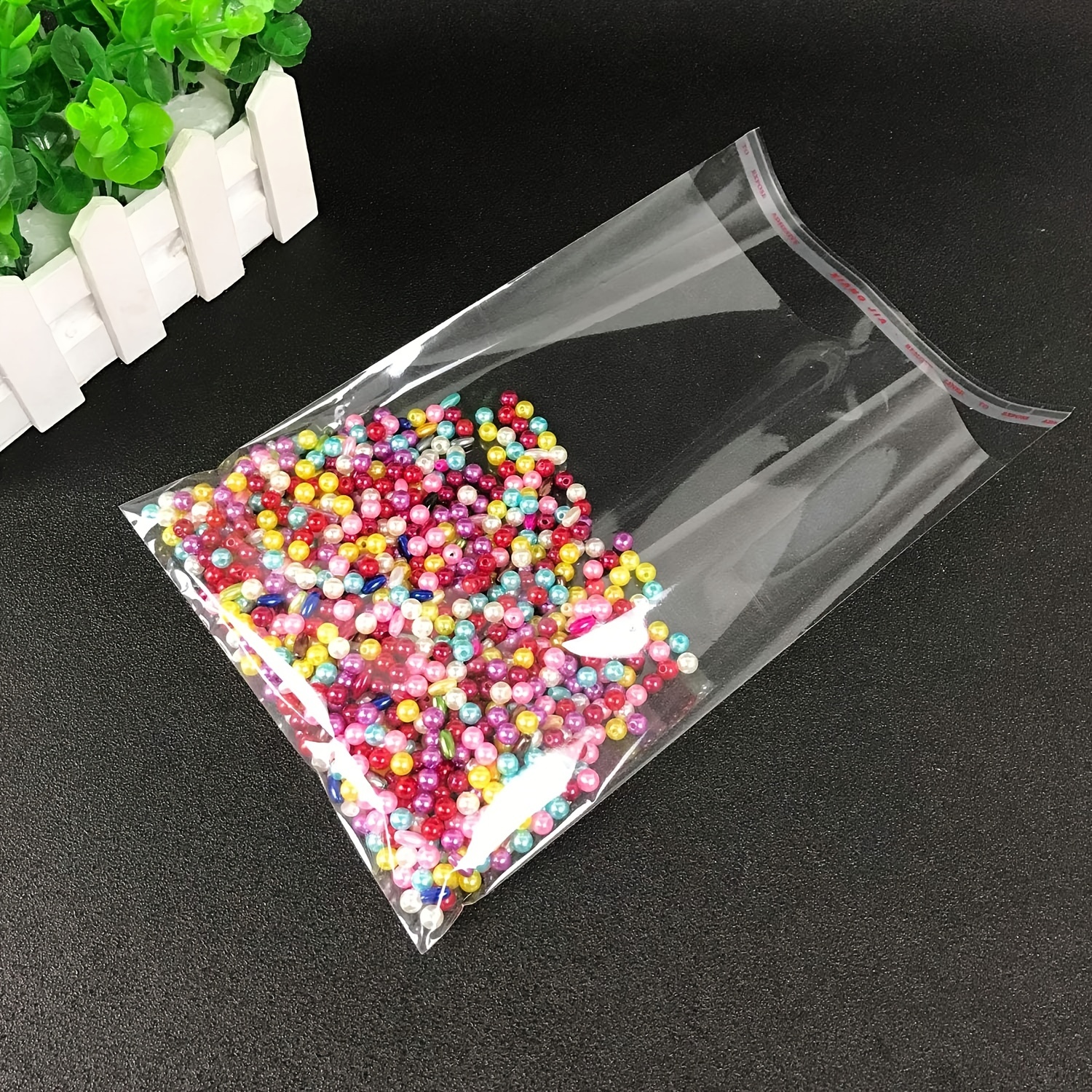 200 unids/ de bolsas de plástico transparente Opp autosellantes