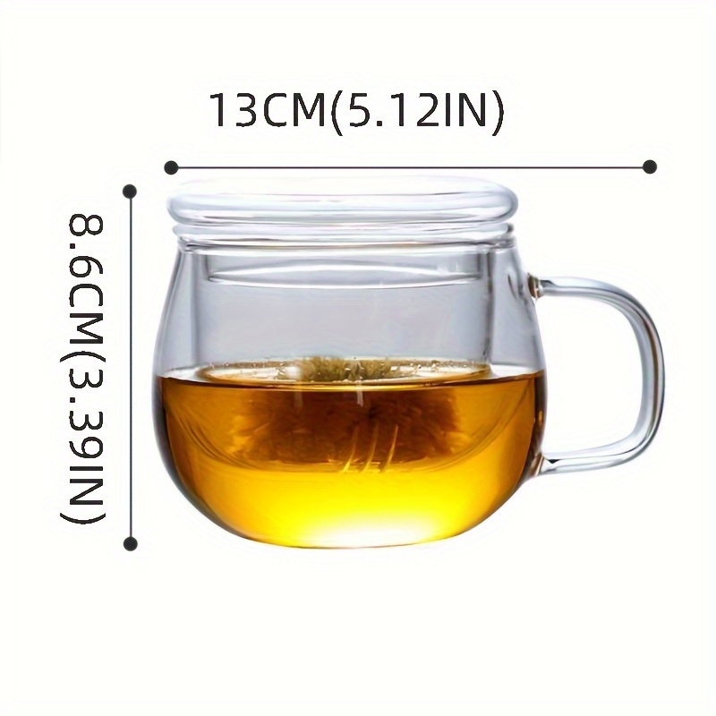 1pc Glass Tea Infuser Bottle 500ml/16.9oz, Tea Flood Cup Double Wall  Borosilicate Portable Travel Tumbler Mug Leakproof for Loose Leaf Flower  Herbal Tea Bags