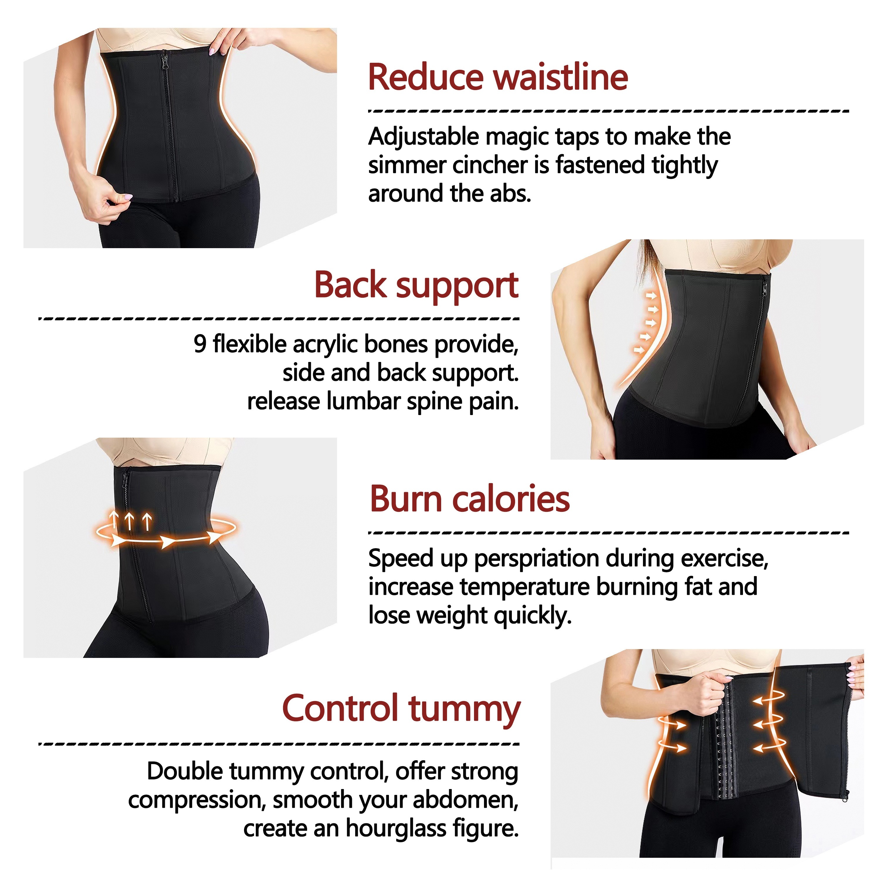 15 Steel Boned Waist Trainer for Women - Body Shapewear Girdle Corset Top -  China Shapers and Tummy Shapewear price