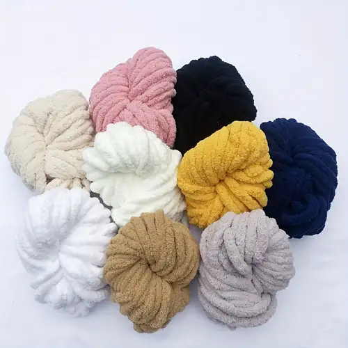 Hand woven Coarse Knit Blanket Dark Grey Large Chenille Yarn - Temu