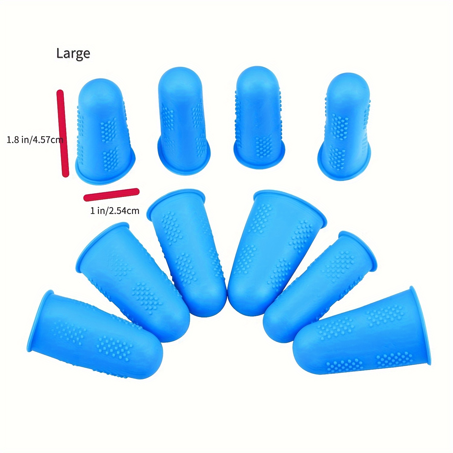20 Pieces Rubber Finger Tips Guard 5 Sizes Silicone Thimble Finger Pads  Grips Assorted Colors Finger Protector Covers for Sorting Task, Embroidery