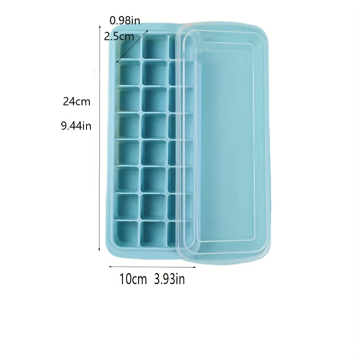 1pc Silicone Square Ice Cube Tray With 8 Compartments