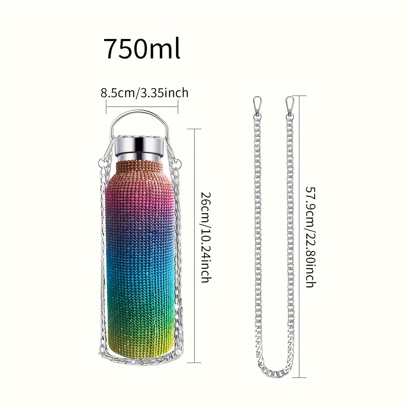 Stainless Steel 750ml Water Bottles Hot Cold Flask insulated vacuum