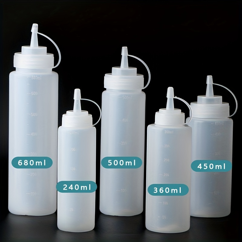 Squeeze Bottle Salad Sauce Squeeze Bottle With Scale And Tip - Temu