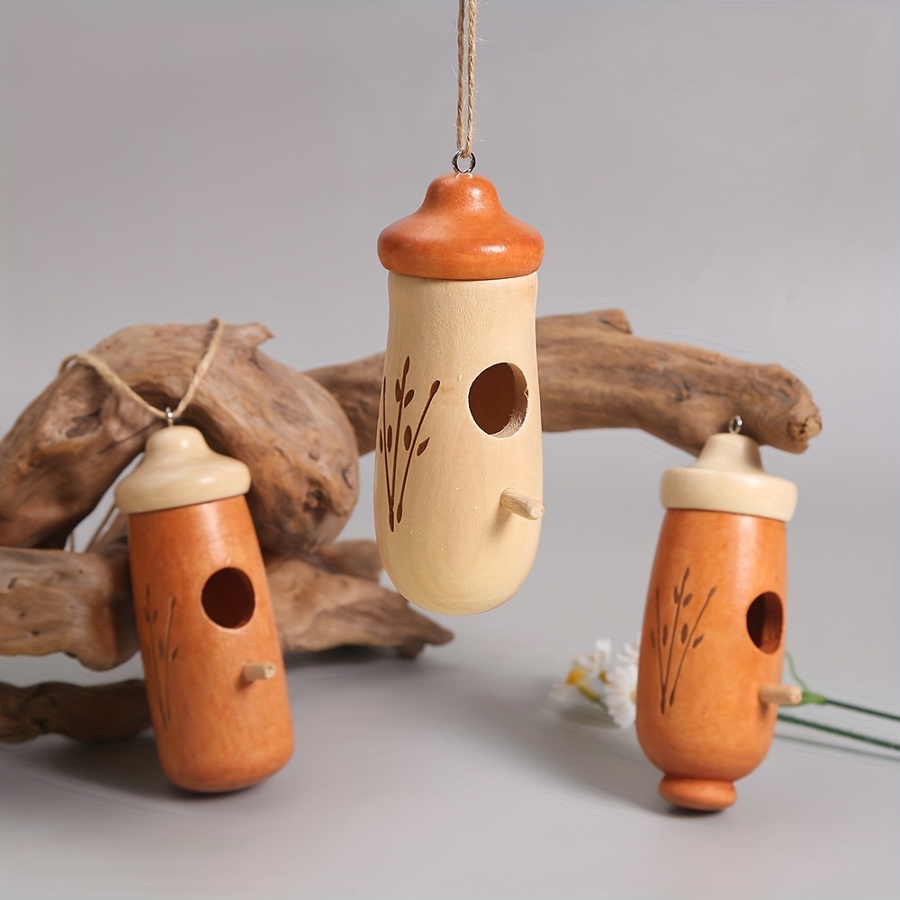 Attract Hummingbirds To Your Garden With This Wooden Hummingbird House ...