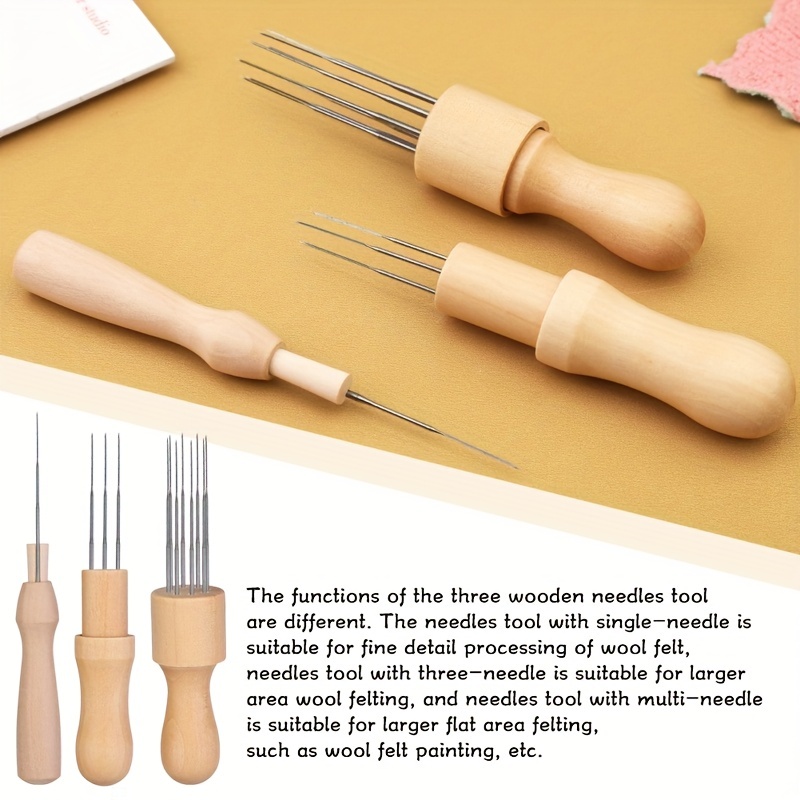 Multi Needle Felting Tool with 3 Needles