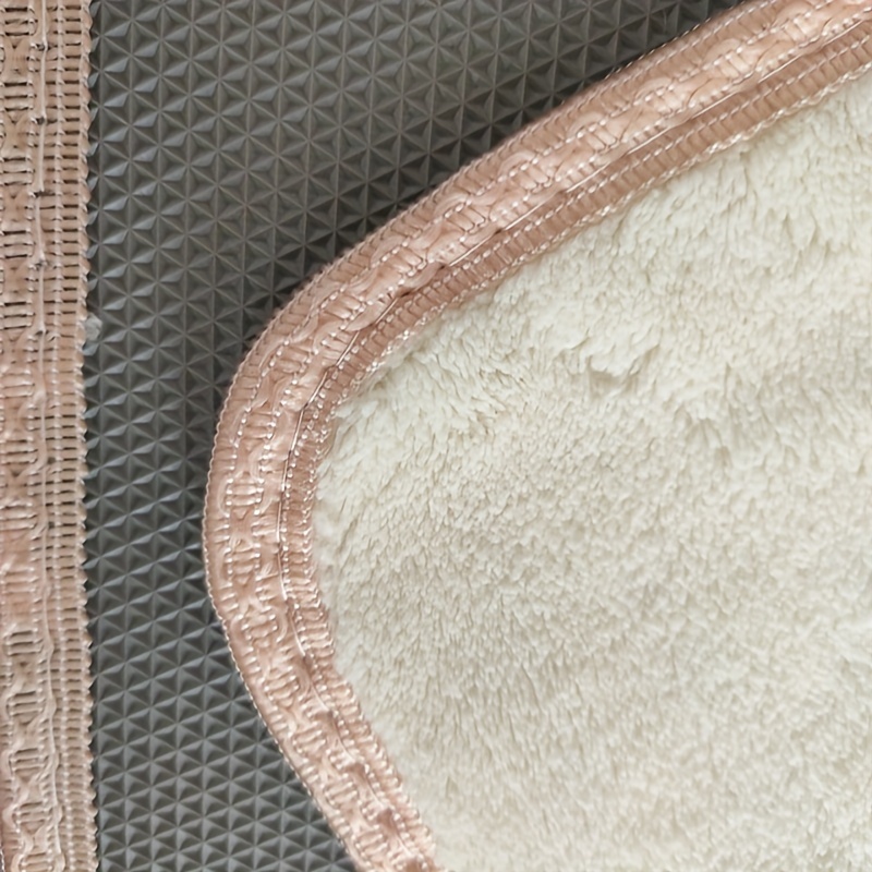 Pure Cashmere Bath Mat with Anti-Slip Backing Solid Floor Mat