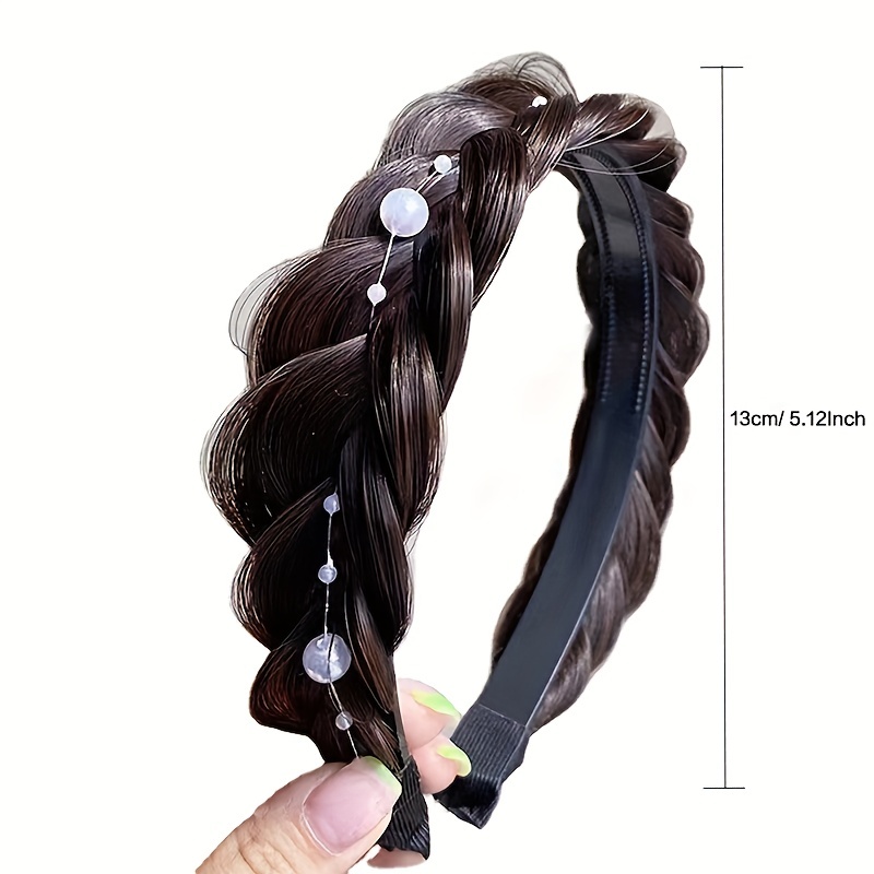 Twist Braid Decor Headbands Women Girls Wide Fishbone Braids - Temu