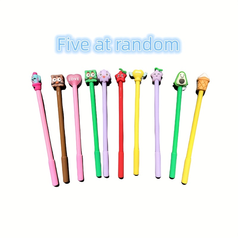 12pcs Cute Cartoon Gel Ink Pen - Cartoon Animal Writing Pen 0.5mm Various  Styles Pen Suitable For Office, Students And Children's Gifts (random)