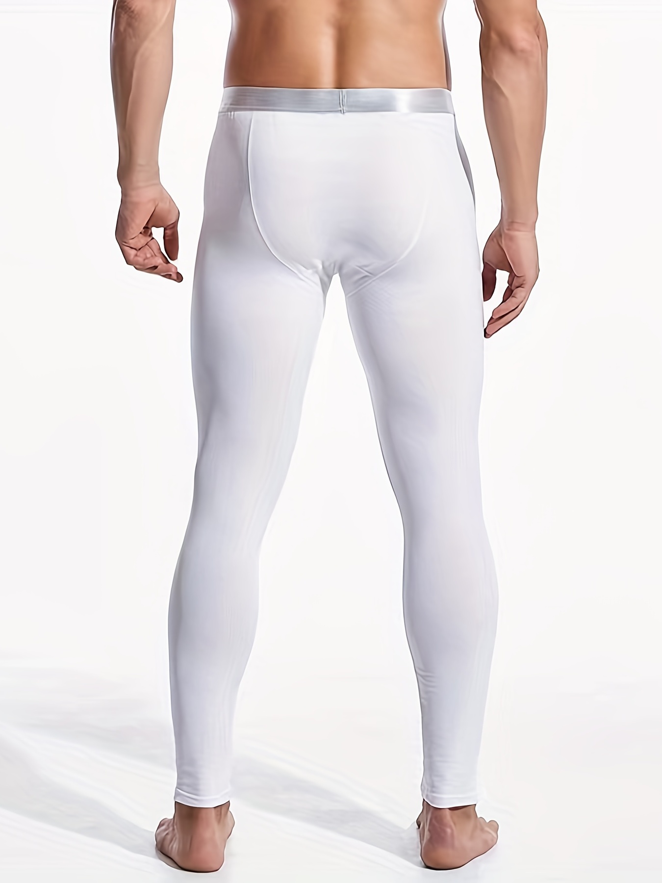Men's Thermal Underwear Pants Slim Leggings Fleece Thickened - Temu
