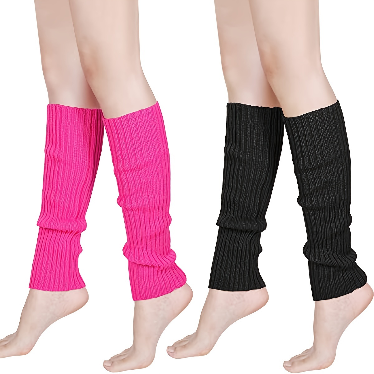 Leg Warmers for Women Girls 80s Ribbed Leg Warmer for Neon Party