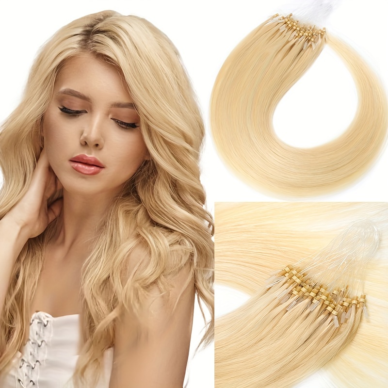 2500pcs Hair Extensions Beads Micro Links Rings Beads,5mm Silicone Lined Beads for I Tip Extend Human Hair