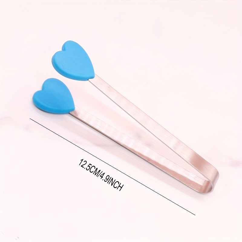 Heart Shaped Mini Tongs Stainless Steel Small Tongs Cute - Temu