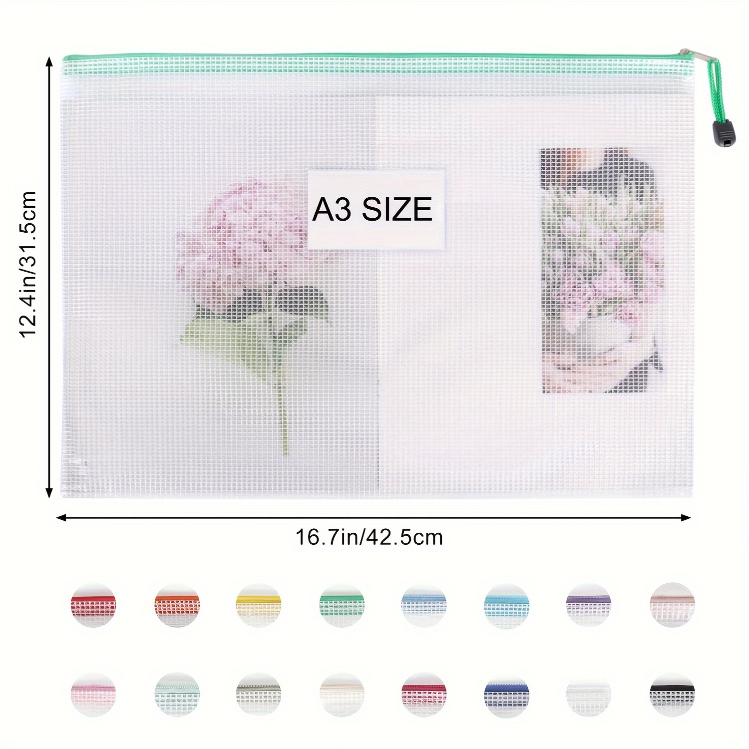 EOOUT 20pcs Mesh Zipper Pouch Zipper File Bags, Puzzle Project Bags for  Travel School Board Games Office Supplies (10 Colors) : : Office  Products