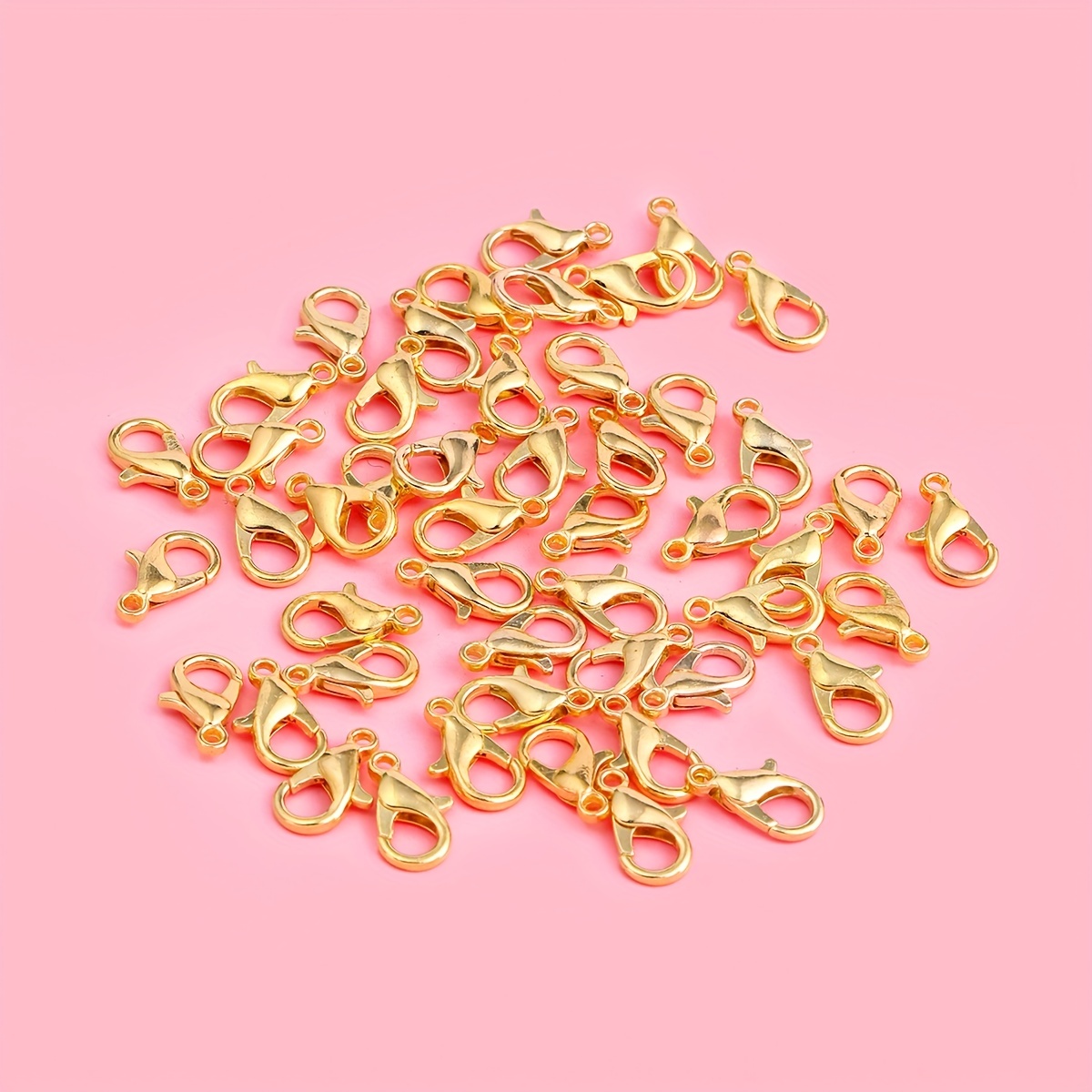 20Pcs 6mm Gold Spring Clasp With Open Jump Ring Jewelry Findings Clasps  Hooks For Necklace Bracelet Connectors Jewelry Making