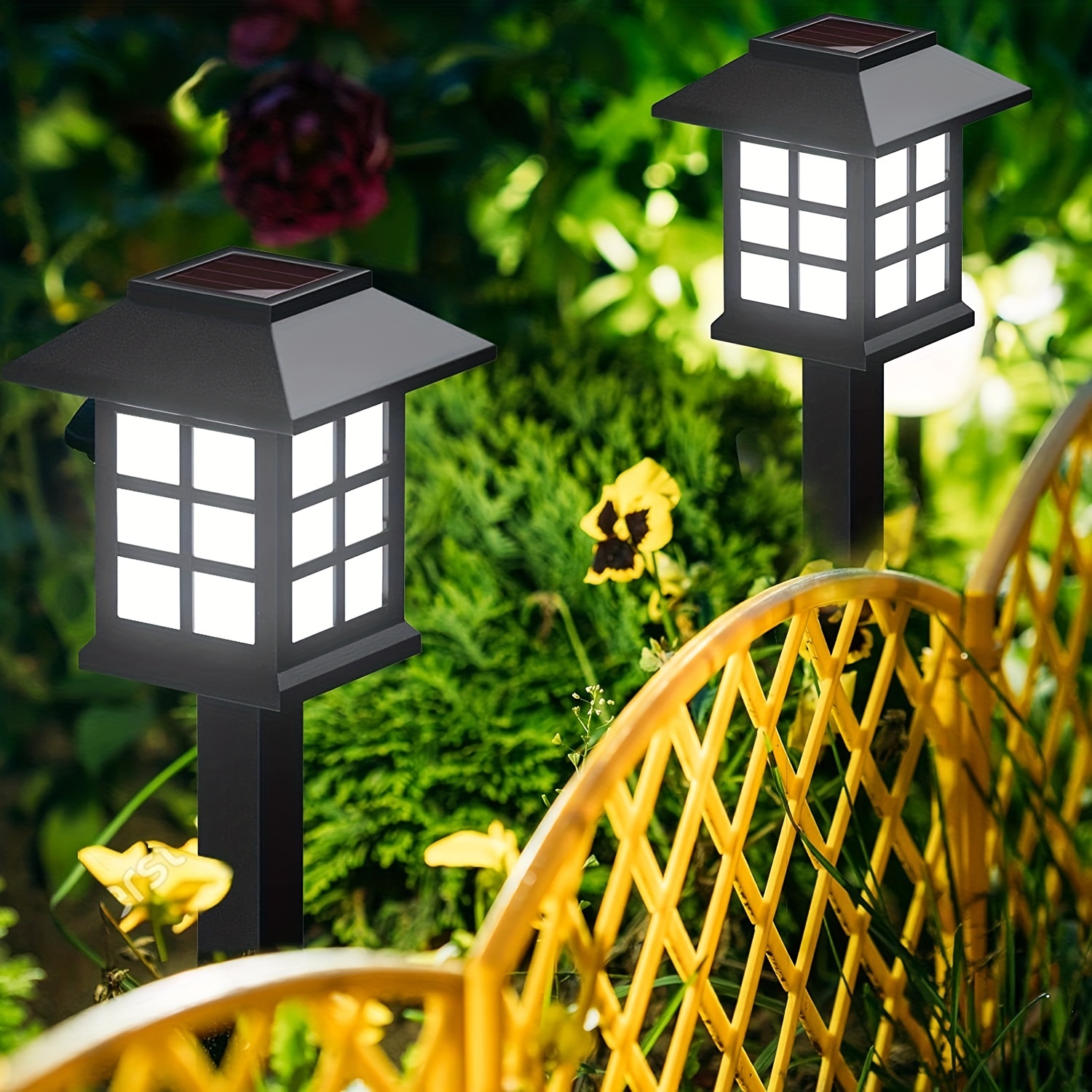 Lampes Solaire Exterieur Jardin, Lot de 6 Eclairage Solaire