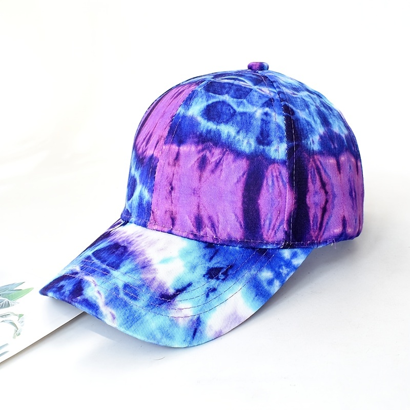 Tie Dye Baseball Cap Men's and Women's Fashion Trend Duck Cap Spring and  Summer Outdoor Casual Sun Shade Hat, Blue, One Size : : Clothing,  Shoes & Accessories