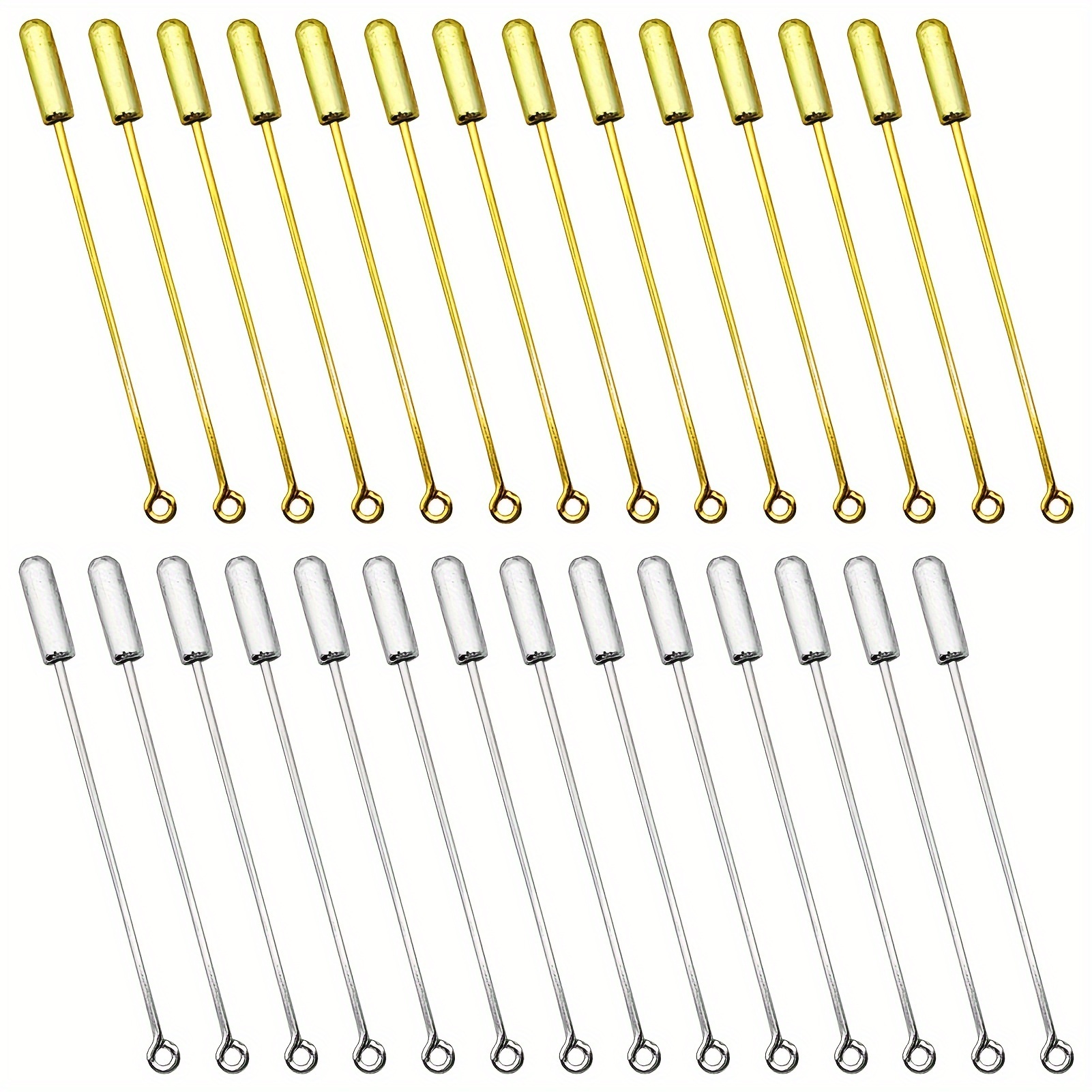 Brooch Pin Sticks Metal Brooch Stick Pins Needle Eye Pin - Temu
