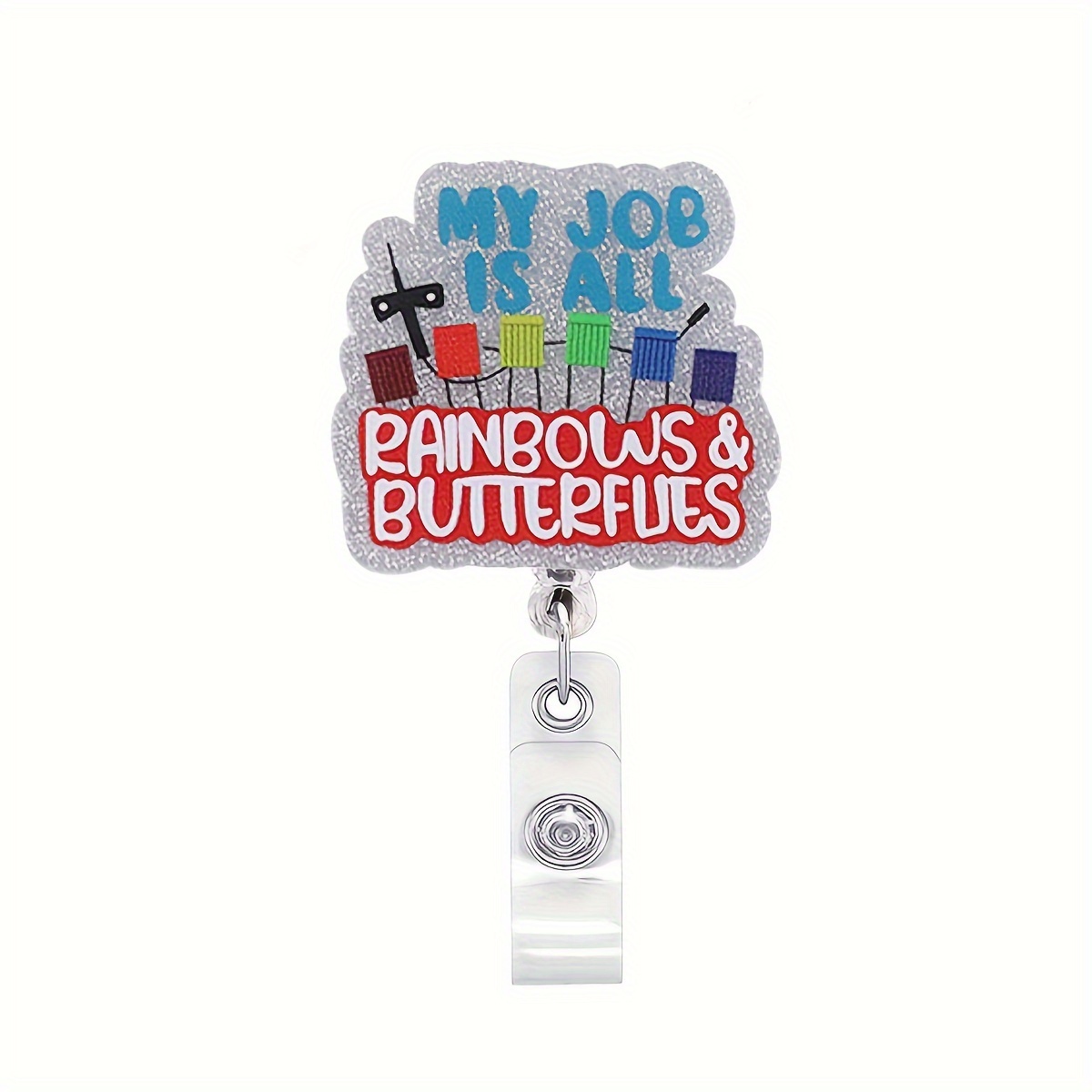 Love Me Some Ladybugs Retractable Badge Reels features a coordinated bead  bundle for an added splash of colour and fun