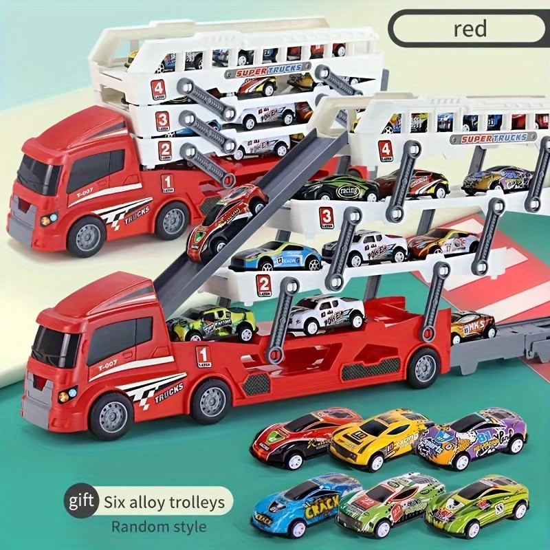 Camion de transport automobile pour enfants, ensemble de jeux, remorque de  transport, véhicule