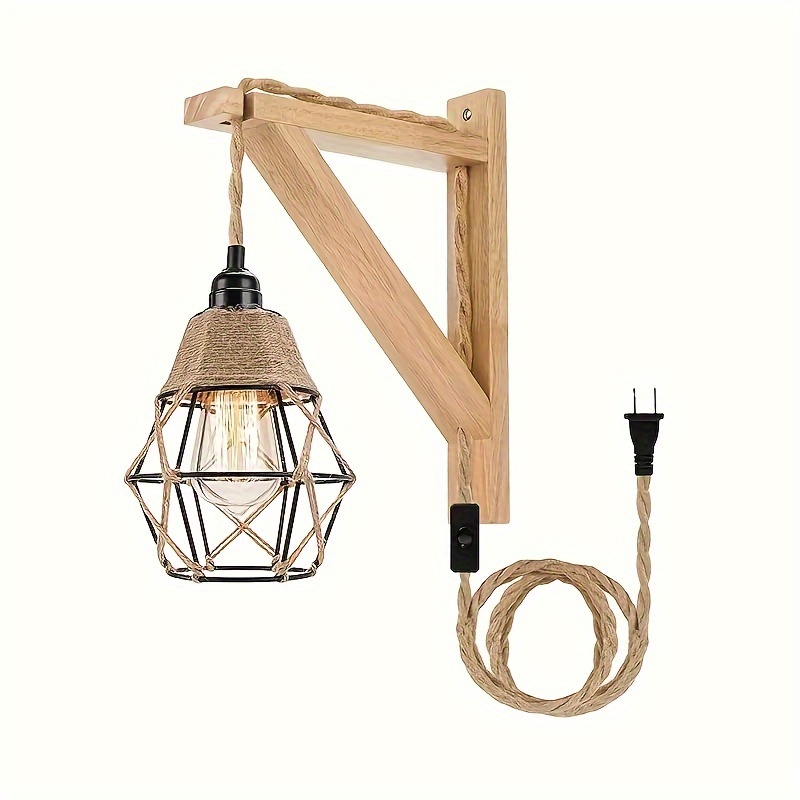 Rustic wall lamps 2024 with cords