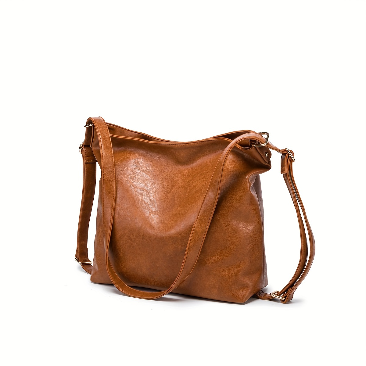 CONVERTIBLE Backpack Cognac Brown Shoulder Bag Leather 