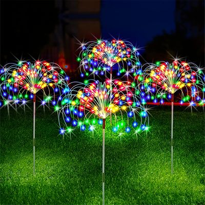 1pc solar fireworks lights 60 150 200 led outdoor diy solar lights 8 lighting model garden decorative lights waterproof fairy lights lawn lights