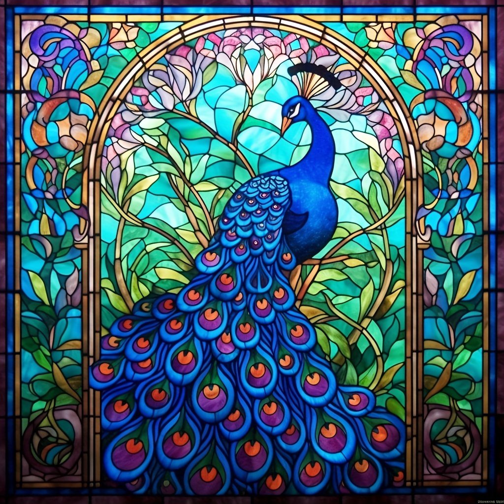Diamond Painting - Full Round / Square - Blue Peacock (30*50cm)