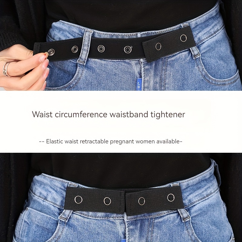 Extenseurs de boutons pour jeans, 6 tailles Pantalon Bouton Waistband  Extender, flexible réglable Elastic Wa